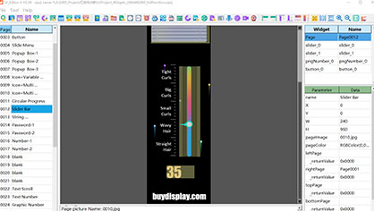 HMI Display Project for a Complete Functional Demo in 240x960