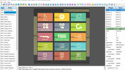 HMI Display Project for a Complete Functional Demo in 480x480