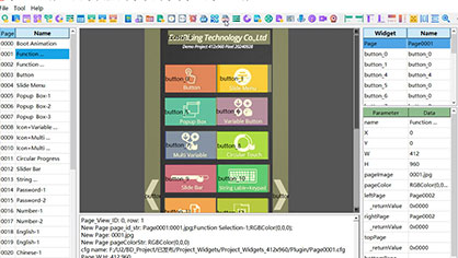 HMI Display Project for a Complete Functional Demo in 412x960