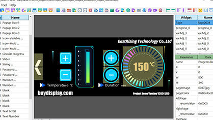 HMI Display Project for a Complete Functional Demo in 800x340