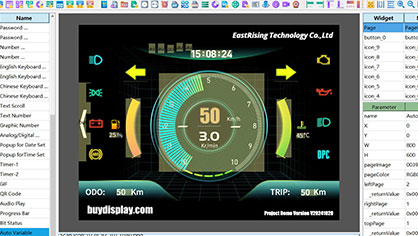 HMI Display Project for a Complete Functional Demo in 800x600