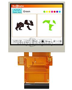 Square 2 inch 480x360 IPS TFT LCD Display SPI+RGB Interface