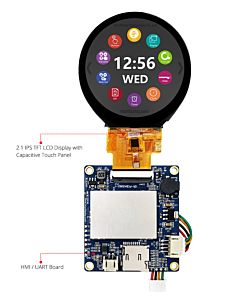 2.1 inch 480x480 HMI Intelligent Smart UART SPI Round IPS Touch Display