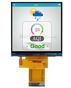 Square 3.4 inch 480x480 IPS TFT LCD Display SPI+RGB Interface