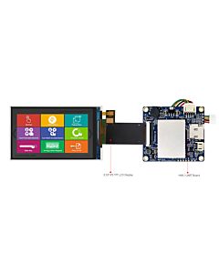 3.53 inch 480x800 Bar Type HMI Display Intelligent Smart UART TFT LCD