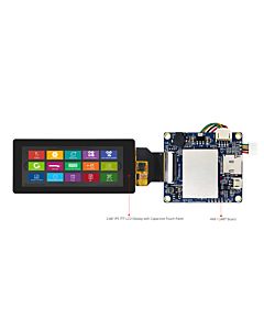 2.86 inch 376x960 Bar Type HMI Display Intelligent Smart UART TFT LCD