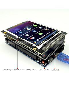 3.2寸TFT LCD彩色液晶显示模块/带转接板/Arduino开发板/ Mega/Due/Uno