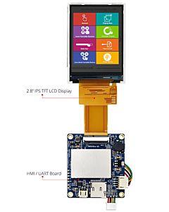 2.8 inch 480x640 Bar Type HMI Display Intelligent Smart UART TFT LCD