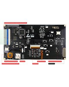 7 inch 1024x600 LCD Screen with RA8889 Controller Board,128M SDRAM Supports Smooth Video Even on 8051 MCU