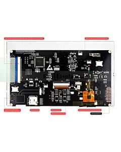 8 inch 800x480 LCD Display with RA8889 Controller Board,128M SDRAM Supports Smooth Video Even on Basic 8051 MCU