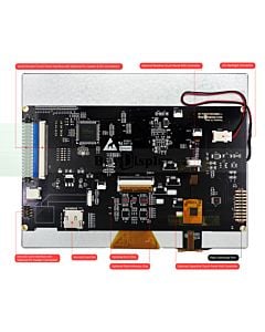 8 inch 800x600 LCD Display with RA8889 Controller Board,128M SDRAM Supports Smooth Video Even on Basic 8051 MCU