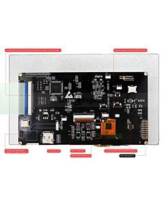 9 inch 800x480 LCD Display with RA8889 Controller Board,128M SDRAM Supports Smooth Video Even on Basic 8051 MCU