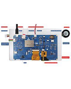 9英寸1024x600 HMI智能UART SPI有触摸屏IPS TFT LCD显示屏