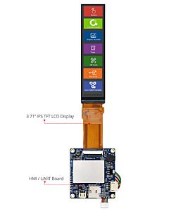 240x960条形HMI 3.71英寸智能显示智能UART TFT LCD