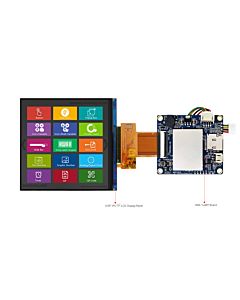 720x720方形HMI 3.95英寸智能显示智能UART TFT LCD