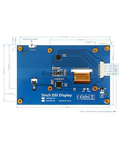 Ecran LCD Tactile capacitive 5 HDMI pour Arduino ou Raspberry