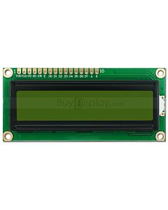 LCD1602/16x2单色字符型LCD液晶显示模块/模组/黄绿底蓝黑字
