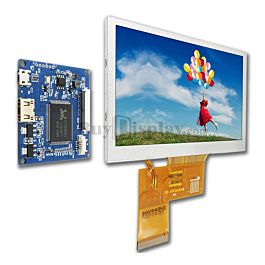 HDMI 4 Pi: 5 Display (no Touch) w/Mini Driver - 800x480 HDMI